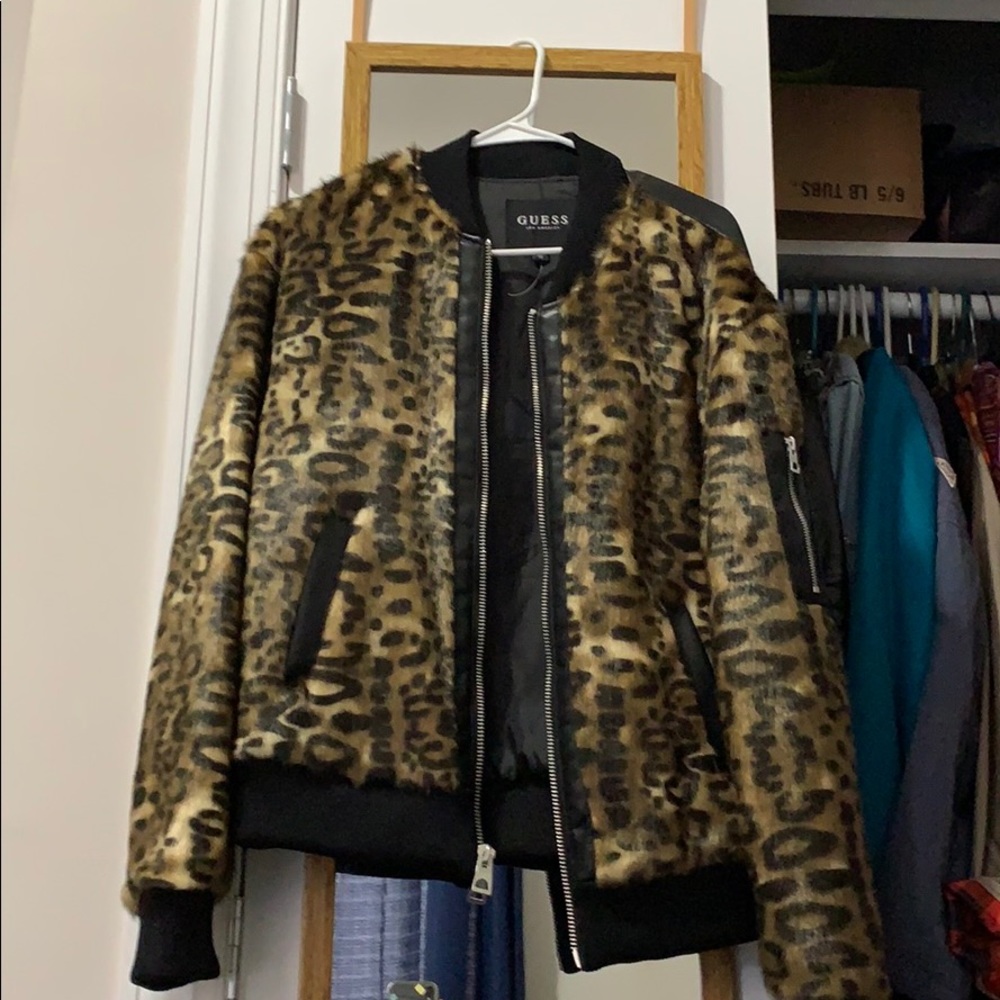 Leopard Print Bomber